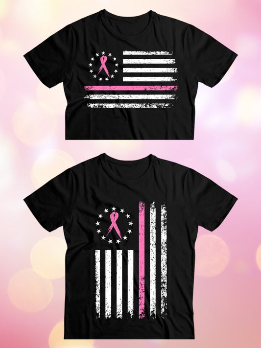 Breast cancer flag tshirt