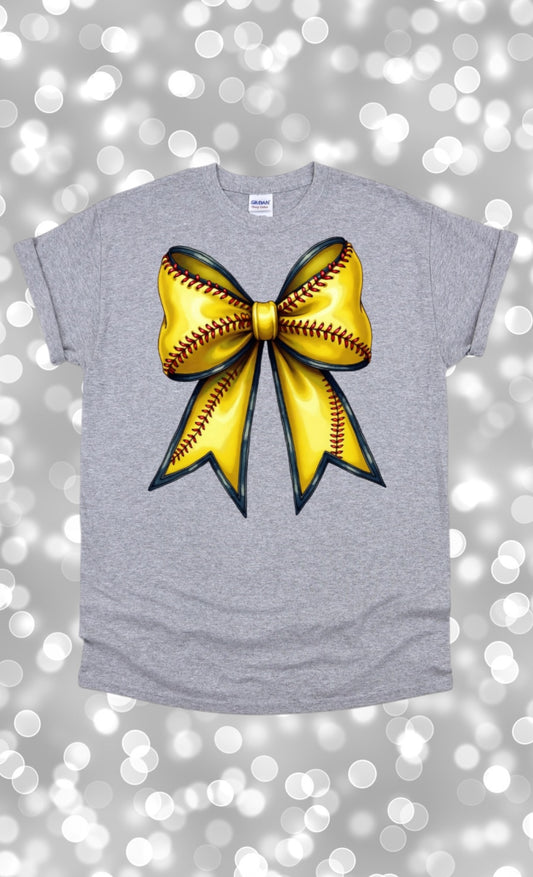 Softball bow tshirt