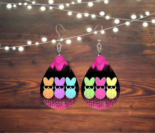 Cool peeps tear drop earrings