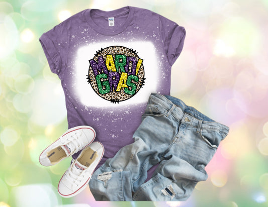 Mardi Gras cheetah tshirt