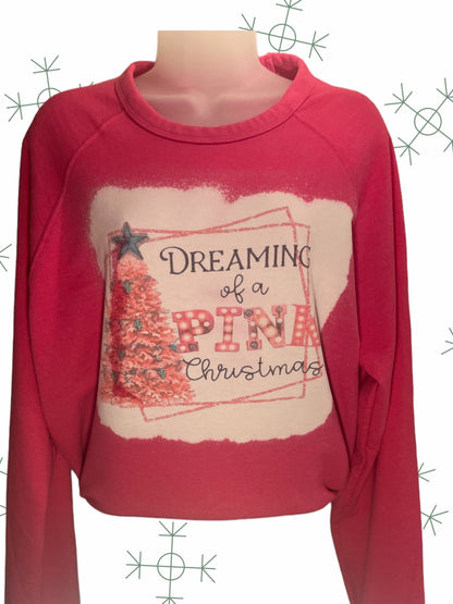 Dreaming of a pink Christmas crewneck