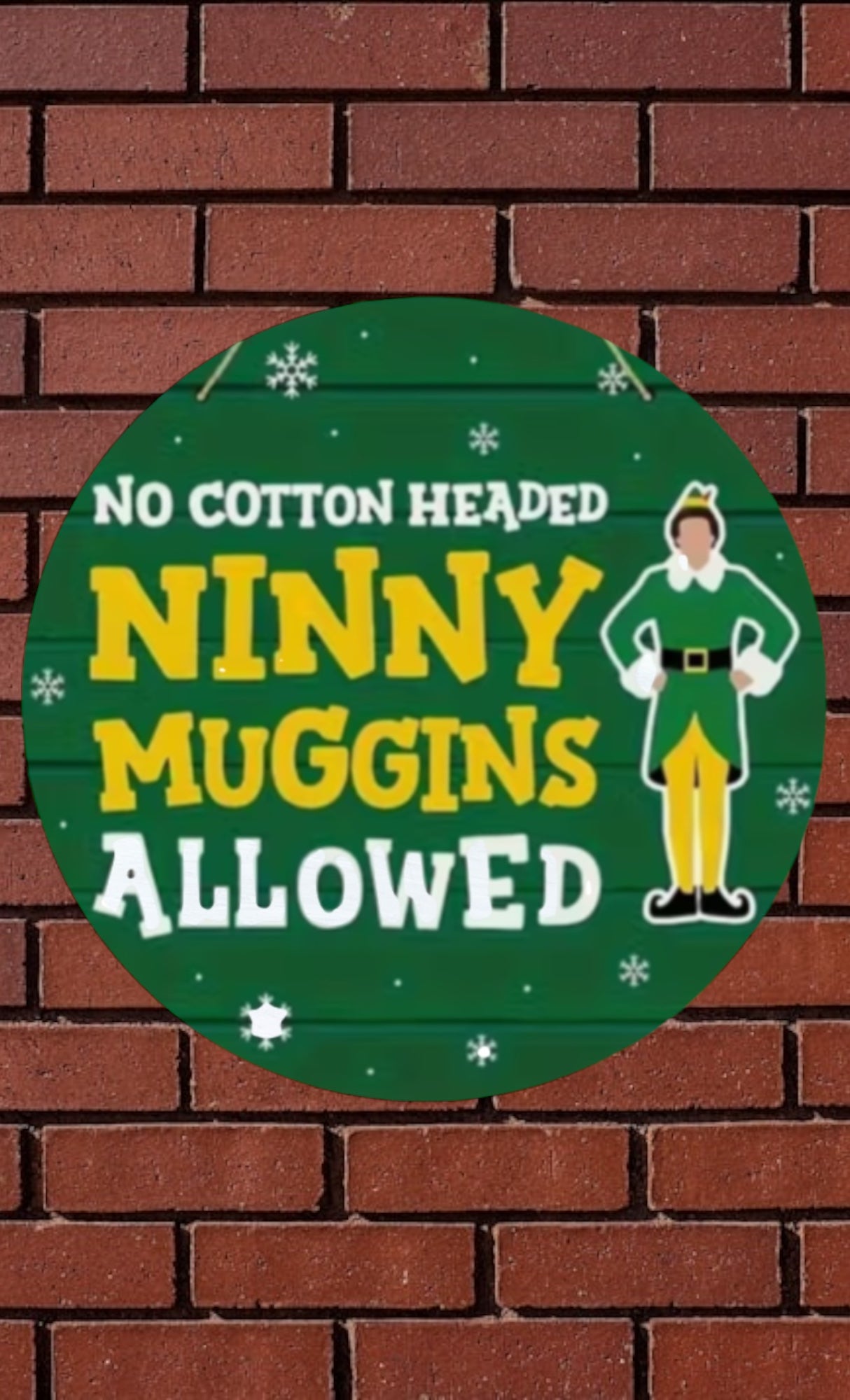 No cotton headed bunny muggins allowed 10in round
