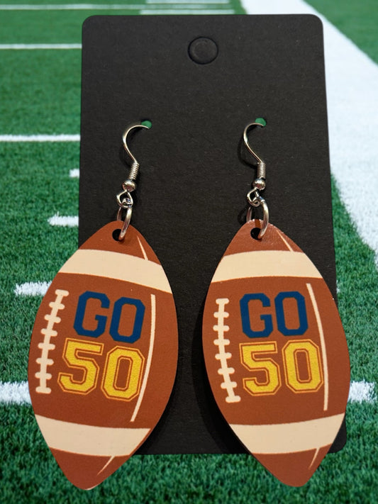 Custom football earrings