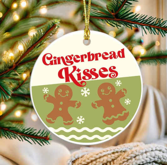 Gingerbread kisses ornament