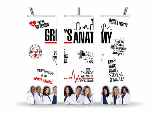 Greys anatomy tumbler