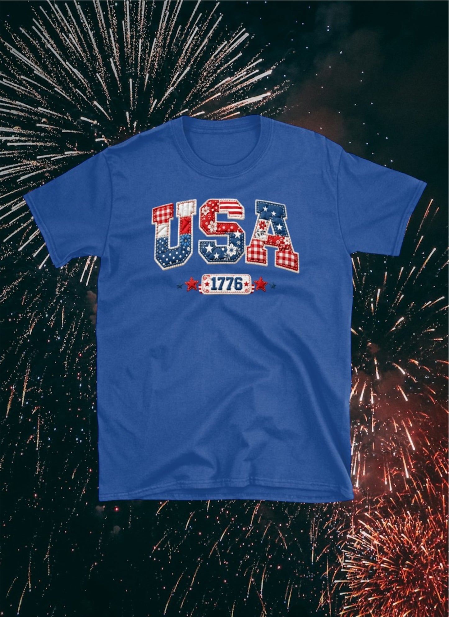 USA patchwork tshirt