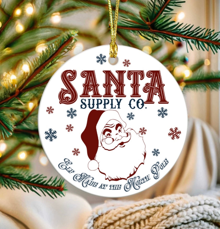 Santa supply co ornament