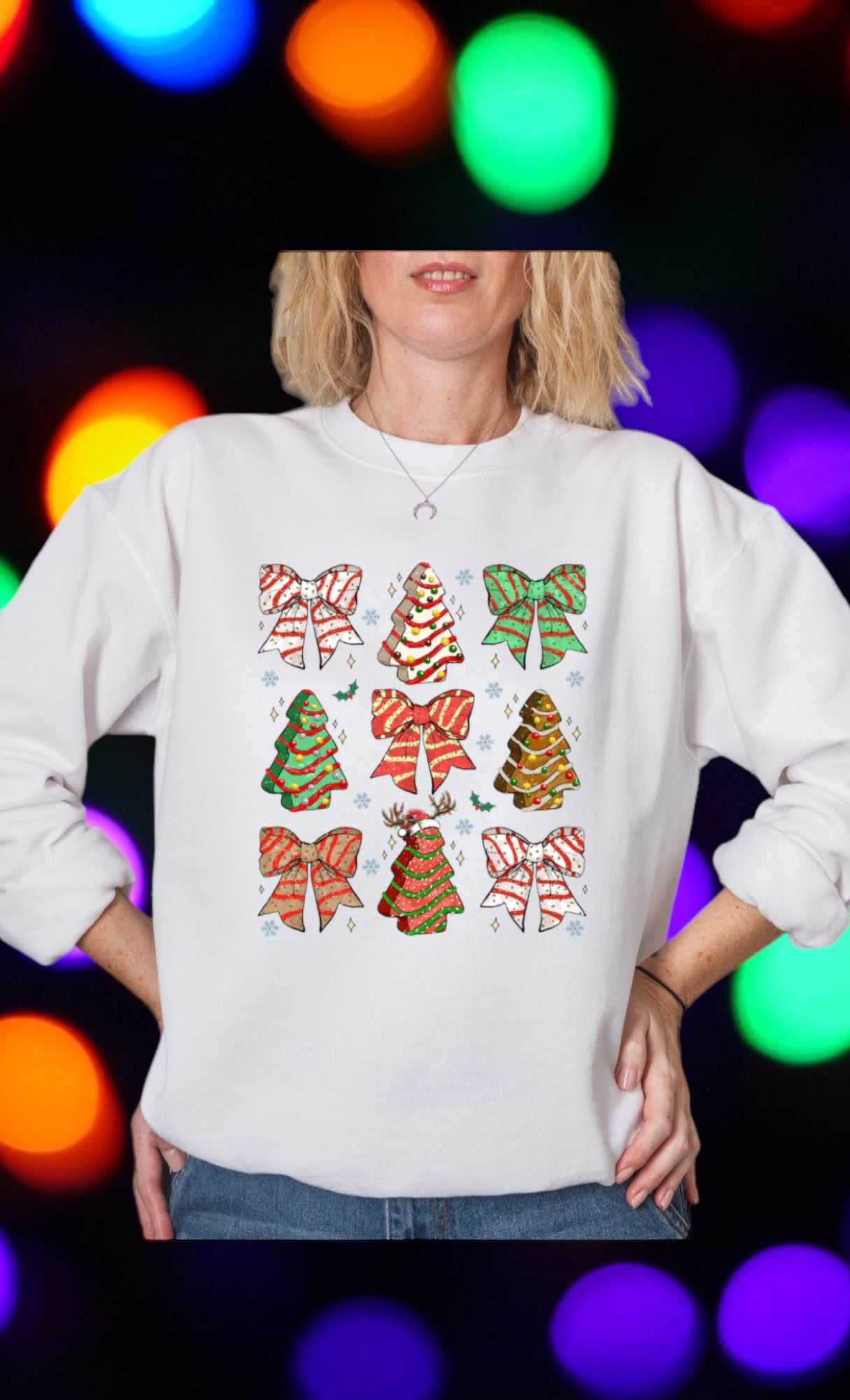 Christmas tree coquette crewneck