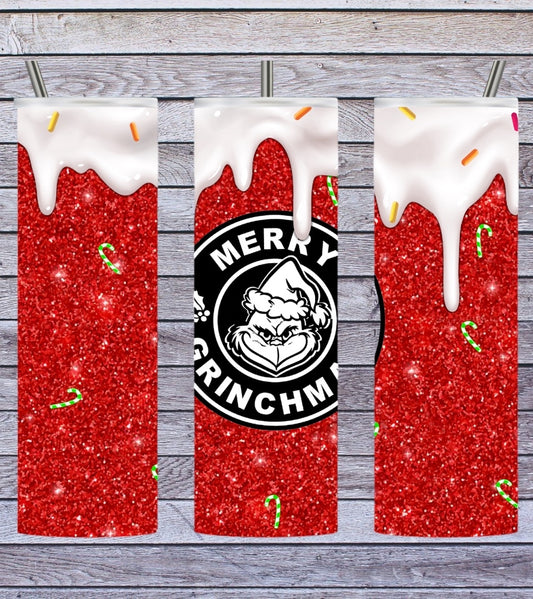 Red grinchmas 20oz tumbler