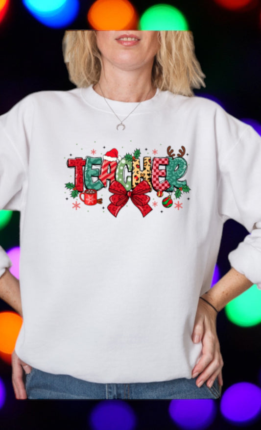 Christmas teacher crewneck