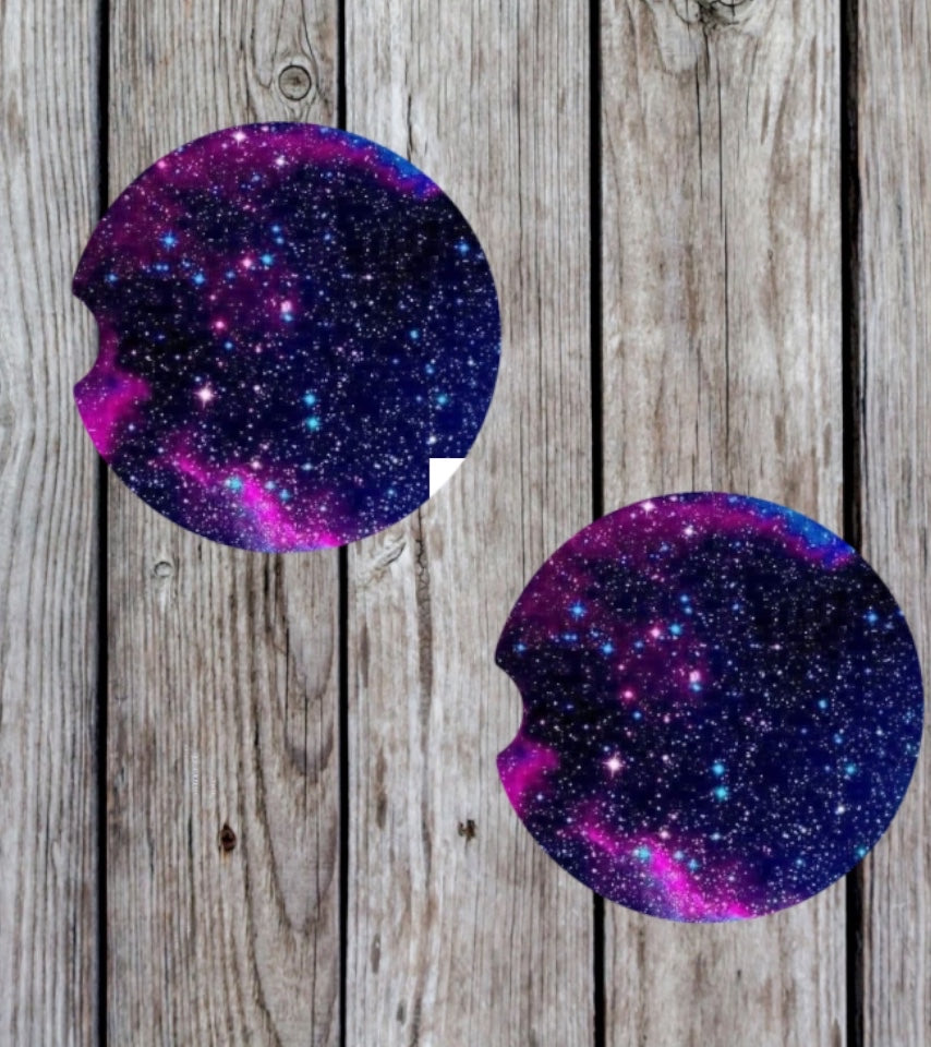 Galaxy car coasters (2)