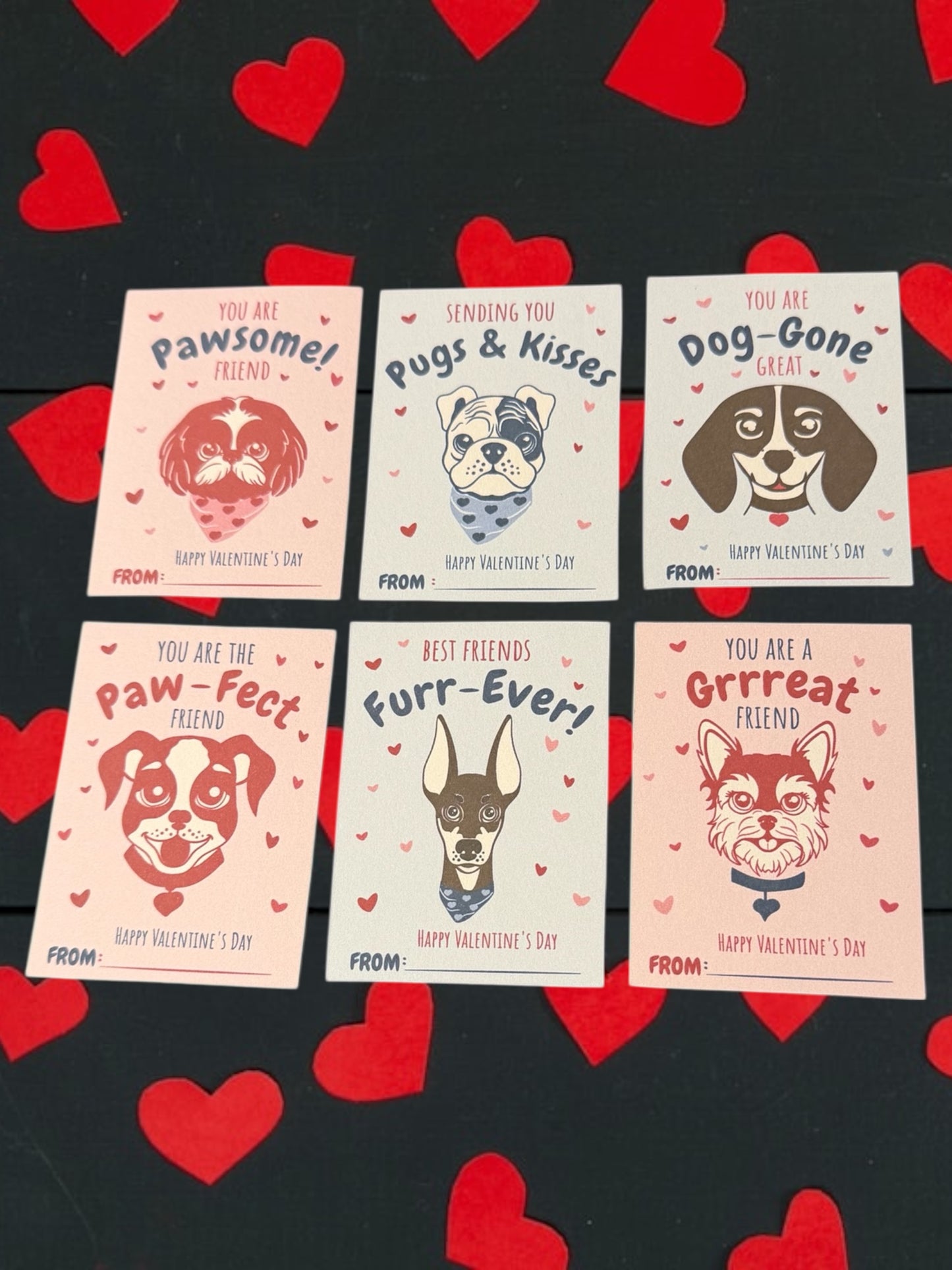 Dog valentines (set of 20)