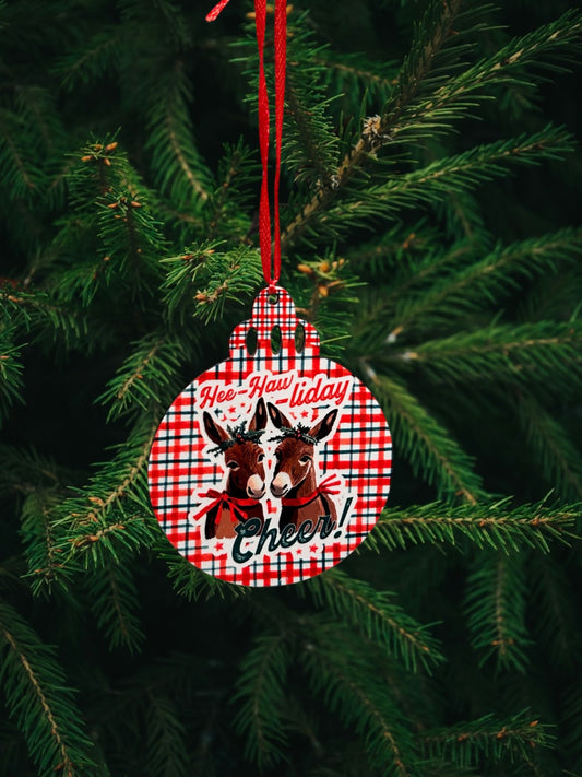 Hee haw-liday cheer ornament