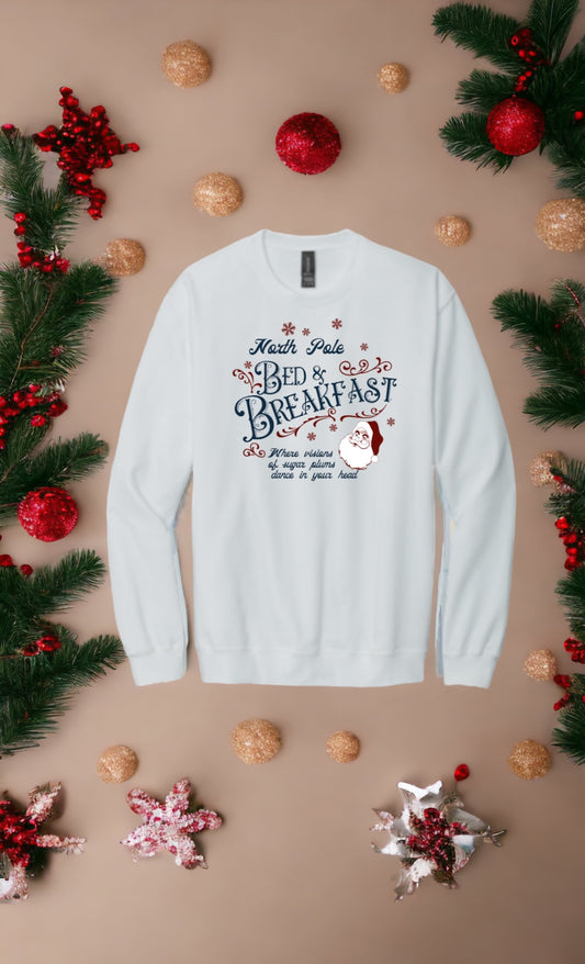 North Pole bed and breakfast crewneck