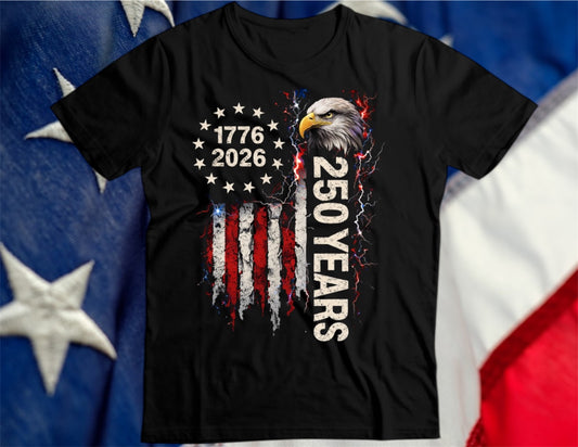 250 years eagle tshirt