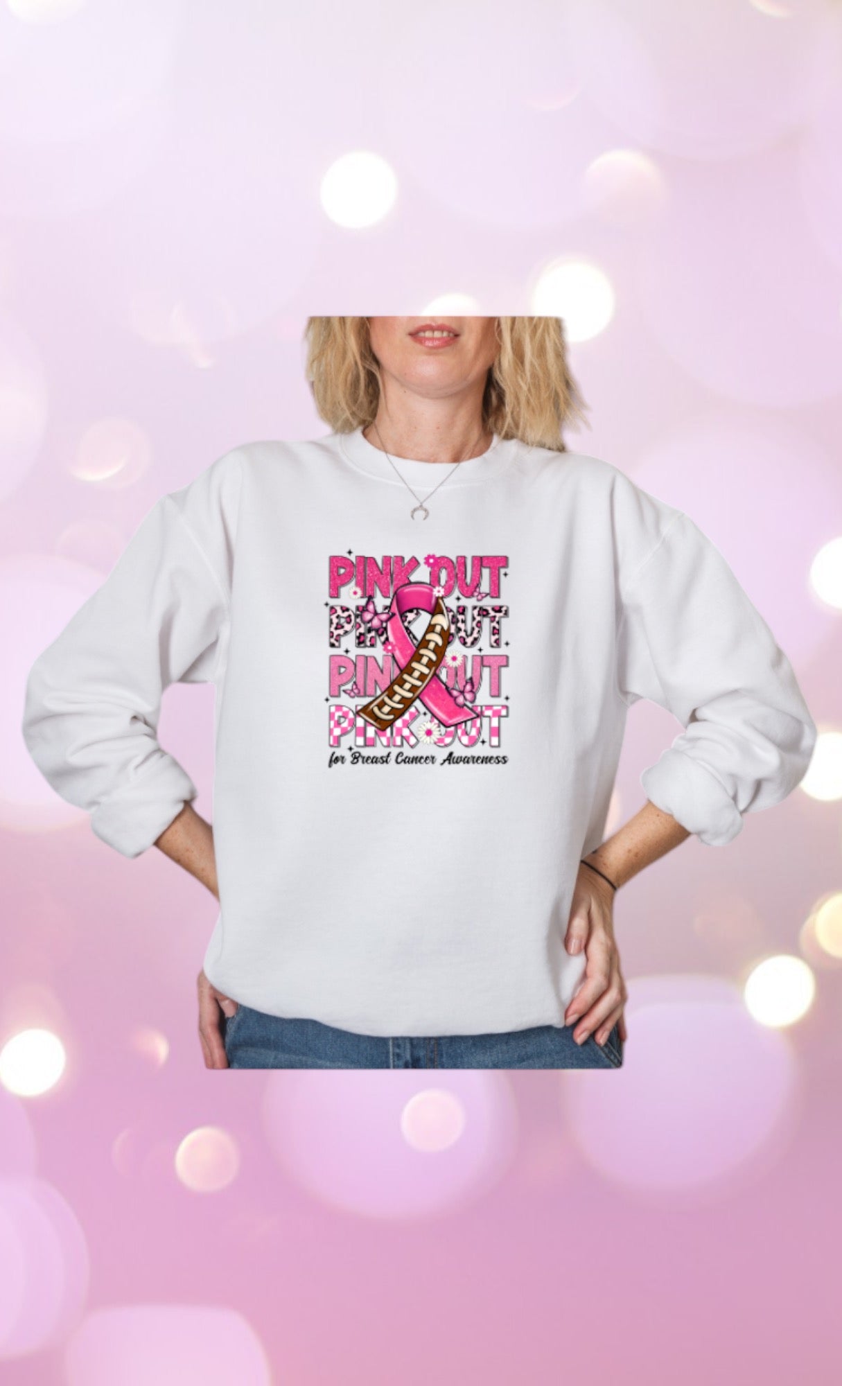 Pink out crewneck