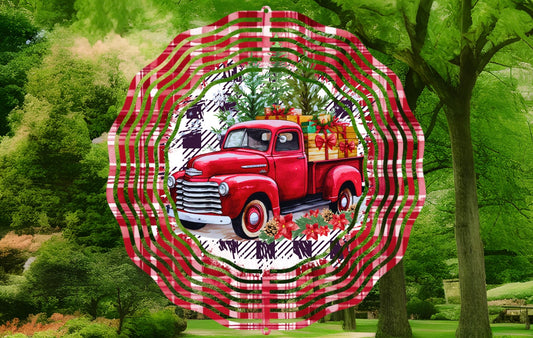 Christmas truck wind spinner