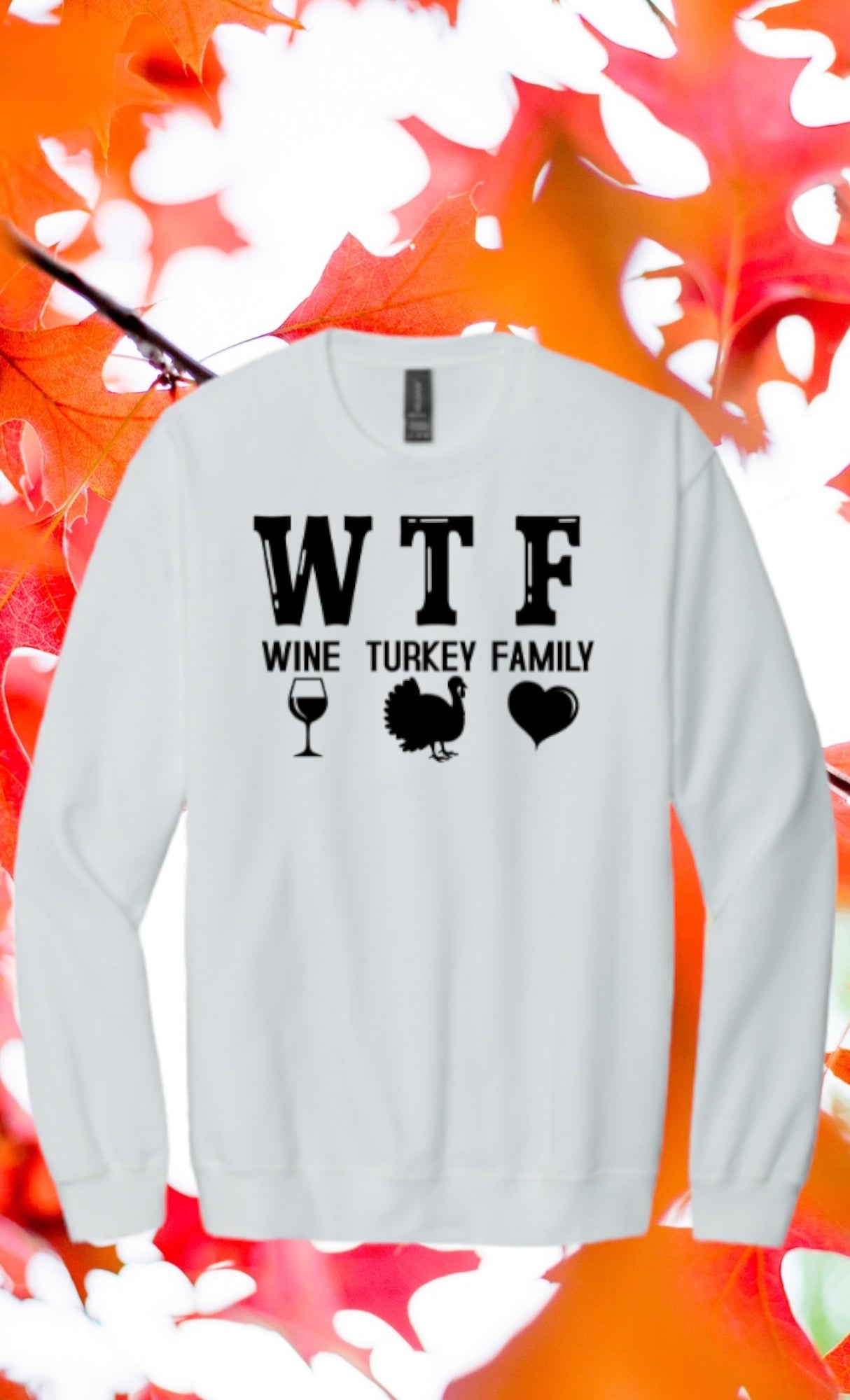 Wine turkey family crewneck