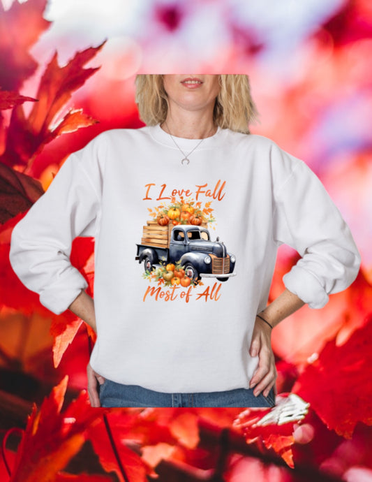 I love fall most of all crewneck