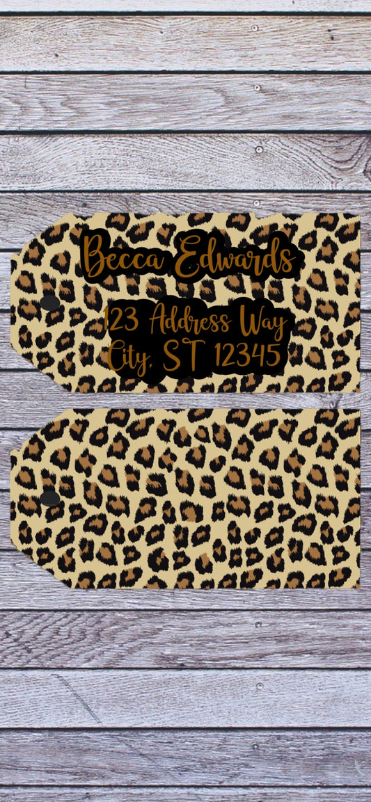 Cheetah luggage tag