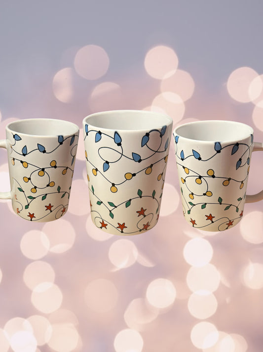 Christmas lights 15oz mugs