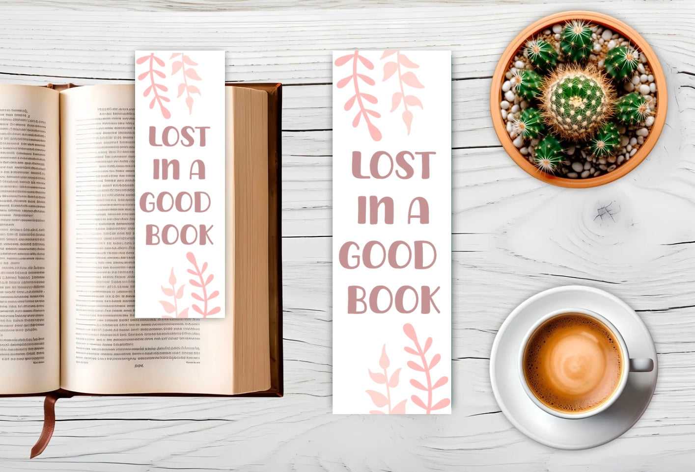 Lost in a good book bookmark