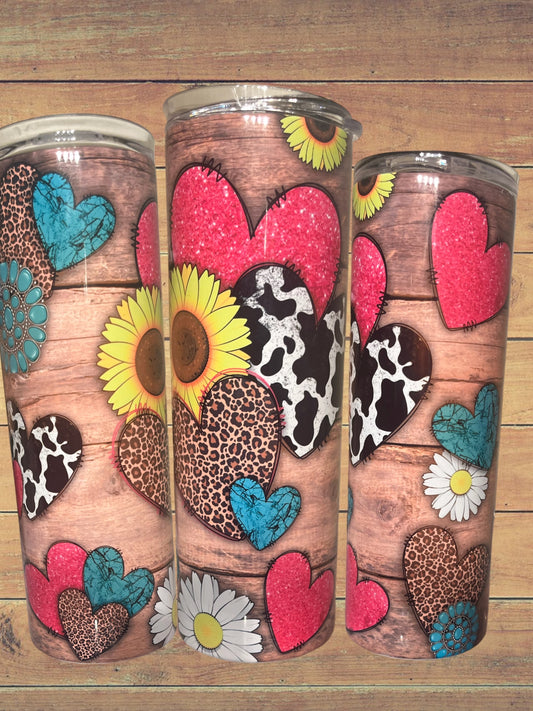 Western hearts 20oz tumbler