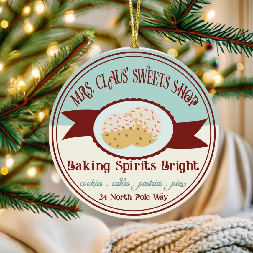 Baking spirits bright ornament