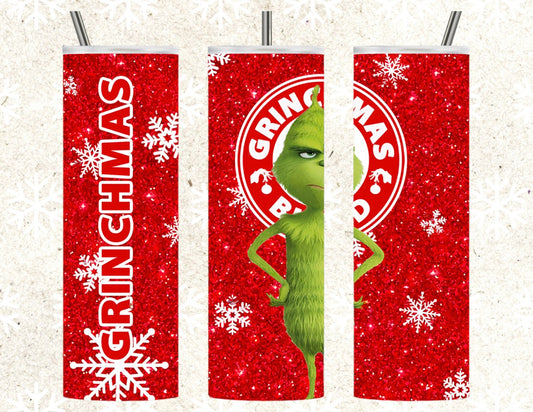 Red grinchmas 20oz tumbler