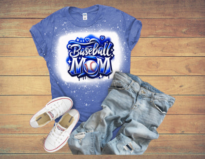 Airbrush baseball mom tshirt