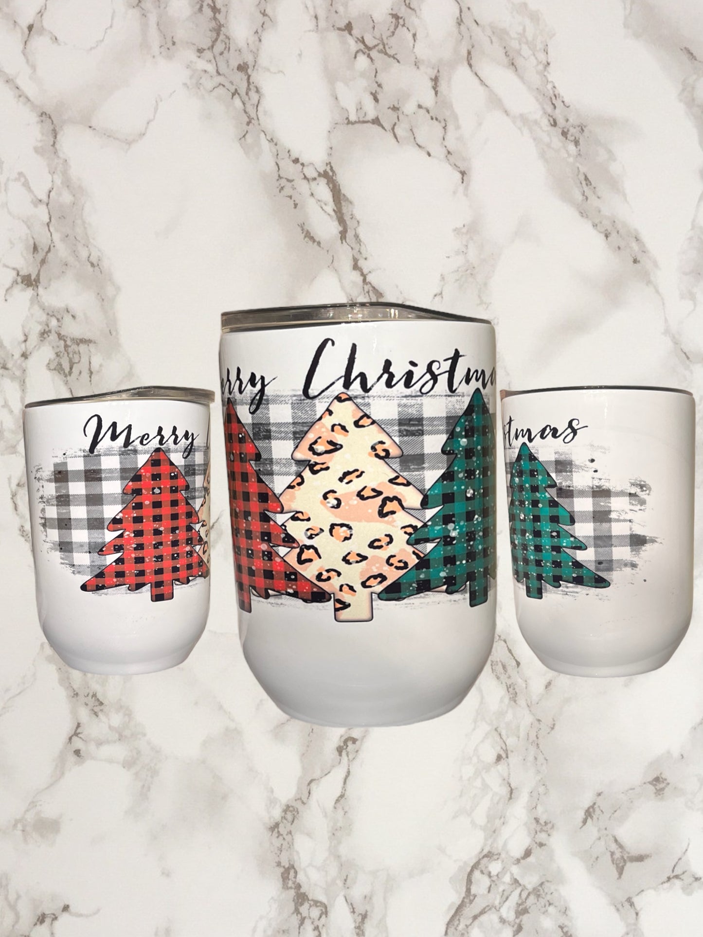 Merry Christmas 12oz wine tumbler