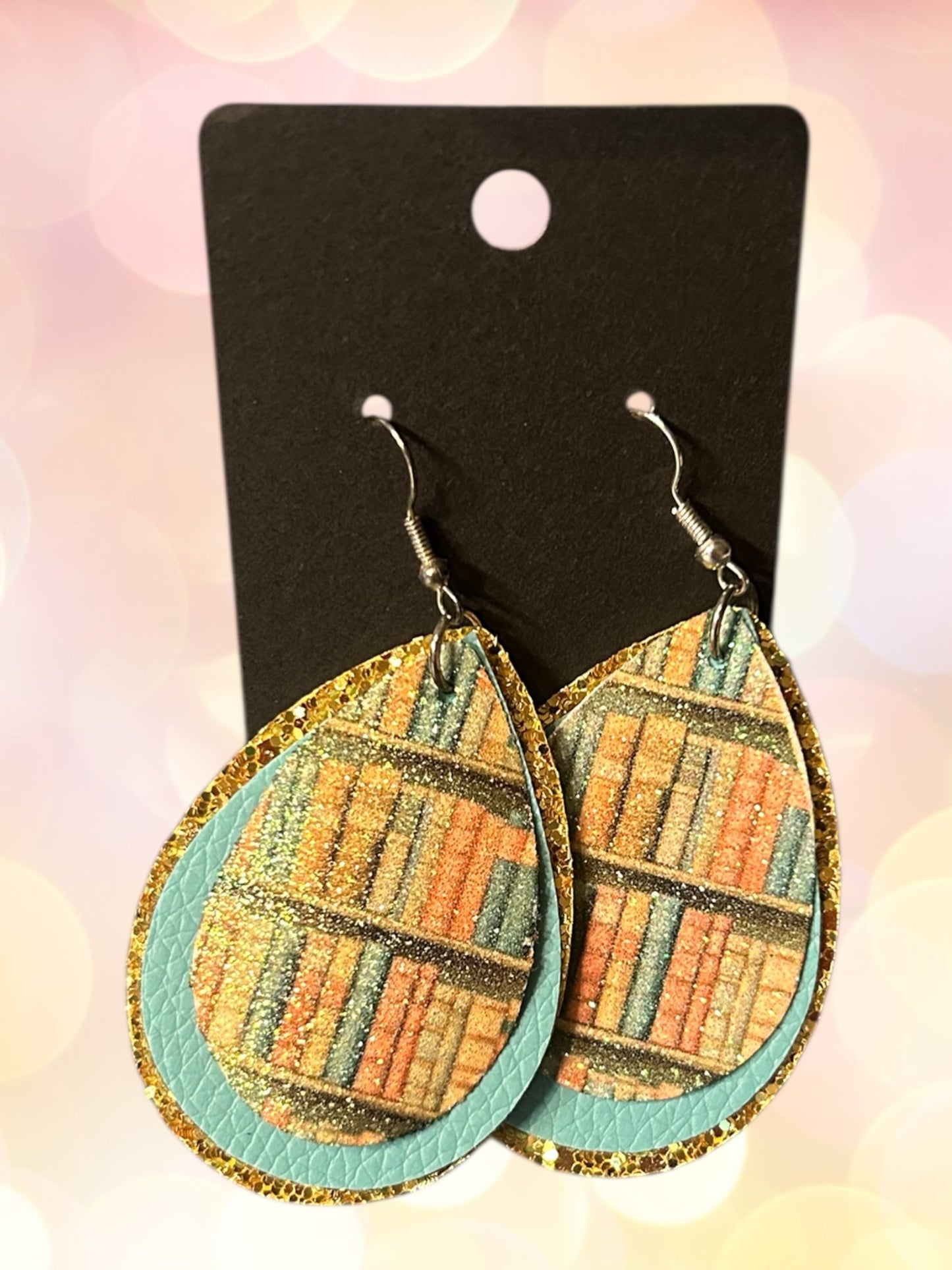 Books faux 3x earrings