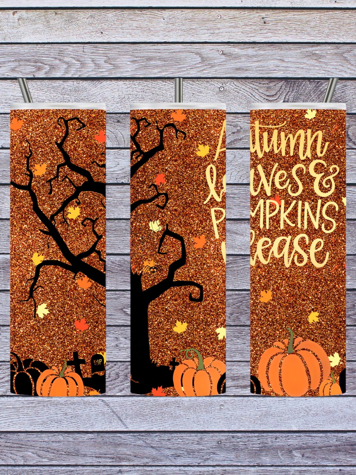 Autumn leaves & pumpkins please 20oz tumbler