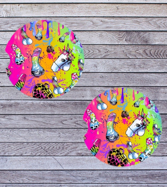 Penis car coasters (2)