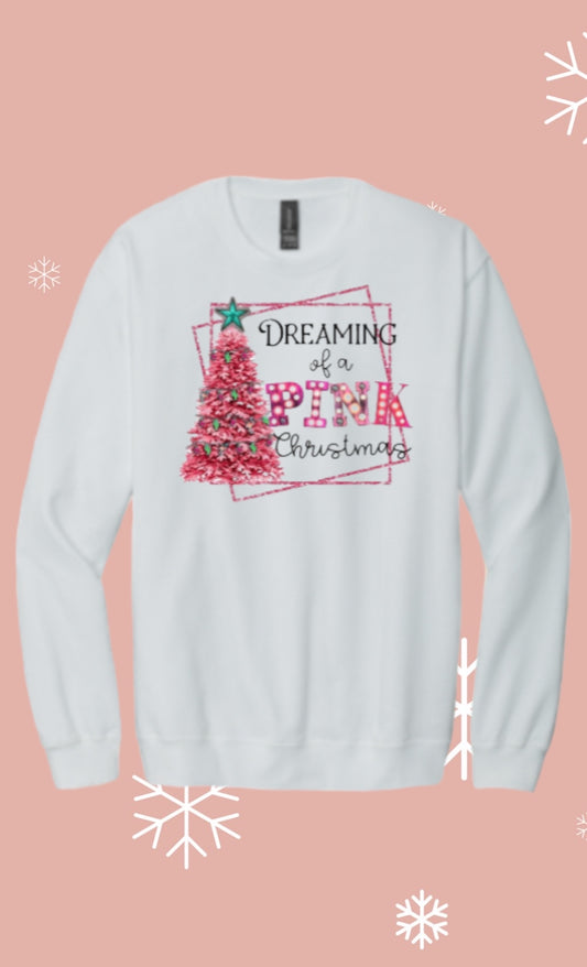 Dreaming of a pink Christmas crewneck