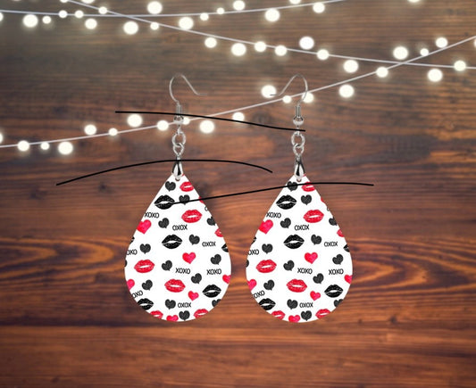 Xoxo tear drop earrings