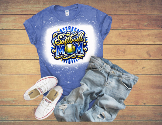 Airbrush softball mom tshirt