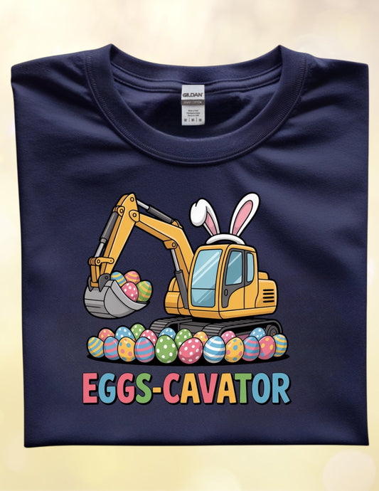 Eggs-cavator tshirt