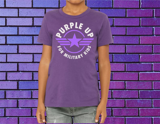 Purple up for military kids tshirt