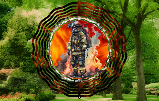 Fireman wind spinner