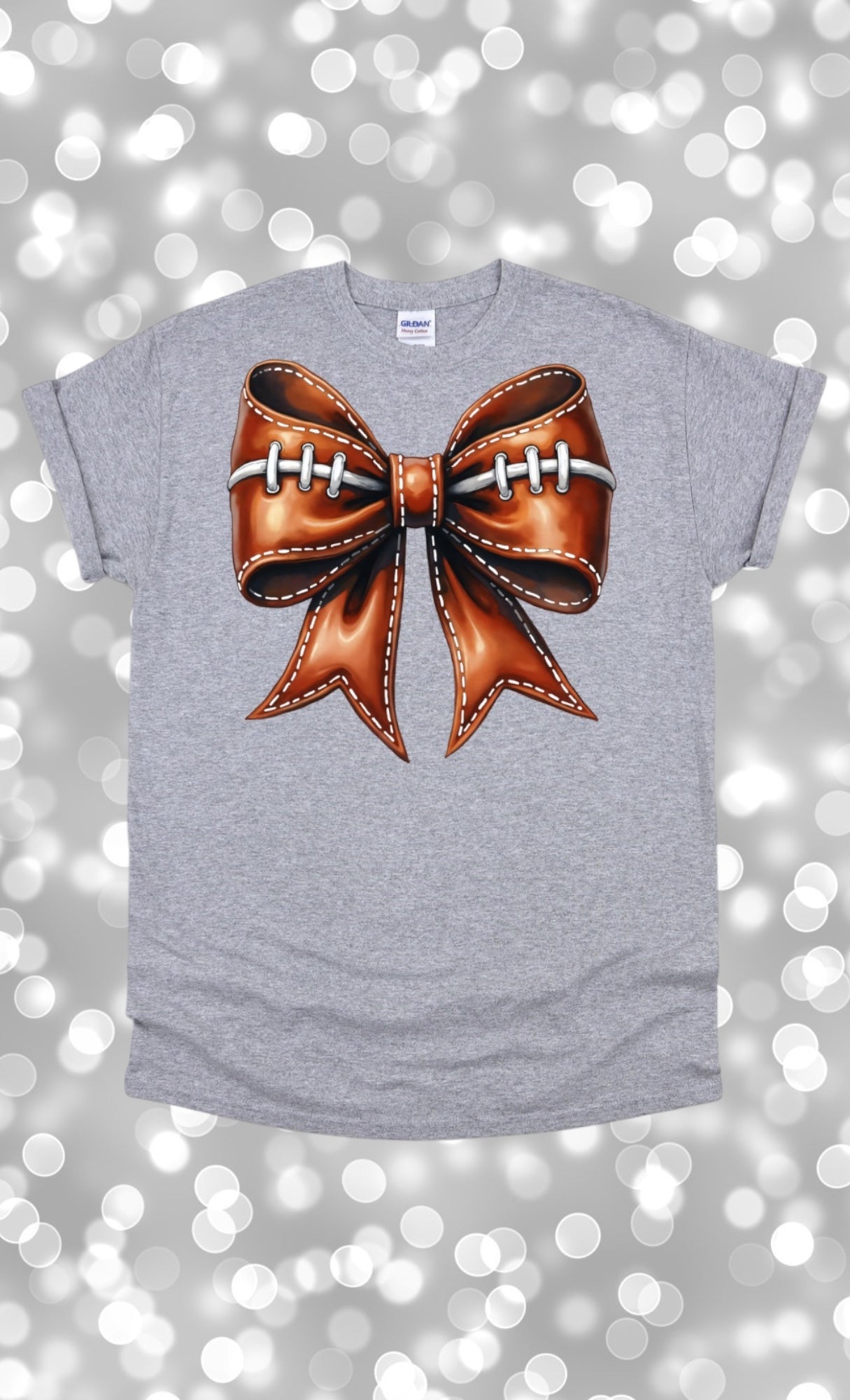 Football bow tshirt
