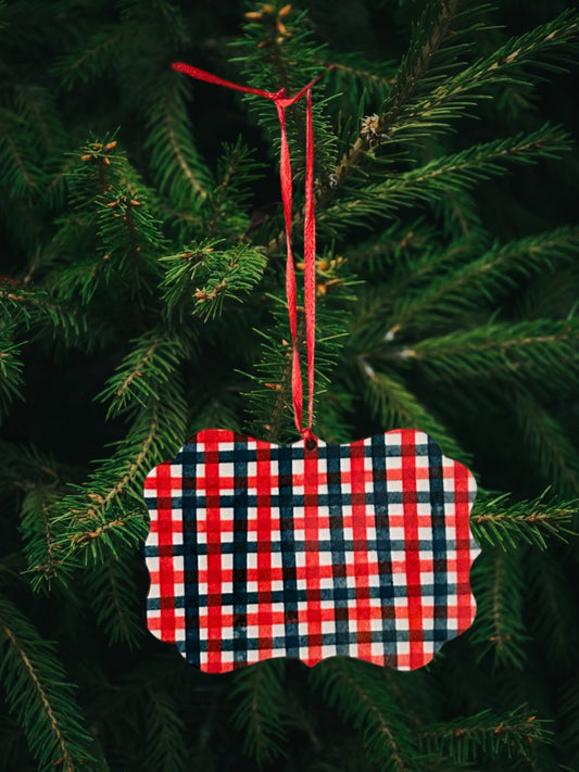 Plaid ornament