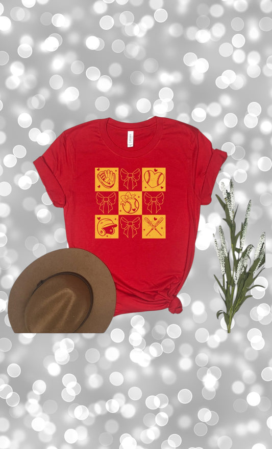 Softball coquette tshirt