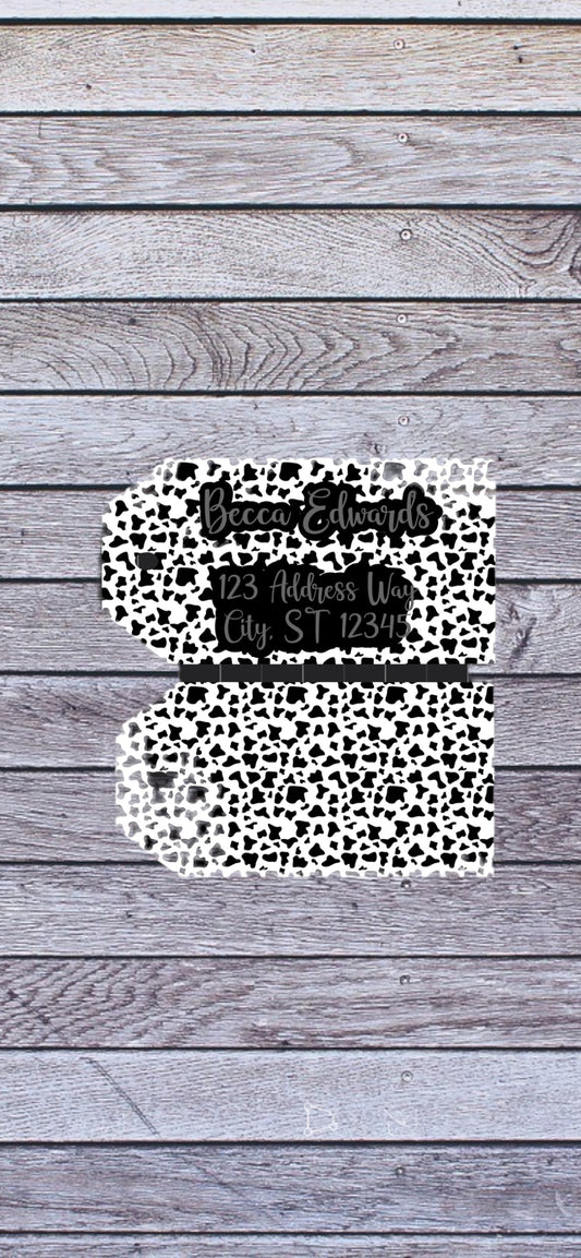 Cowprint luggage tag