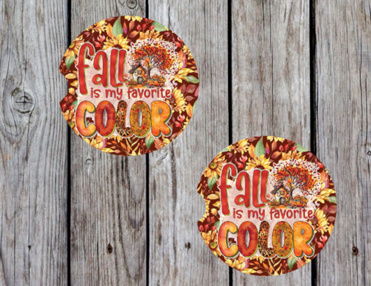 Fall is my favorite color car coasters (2)