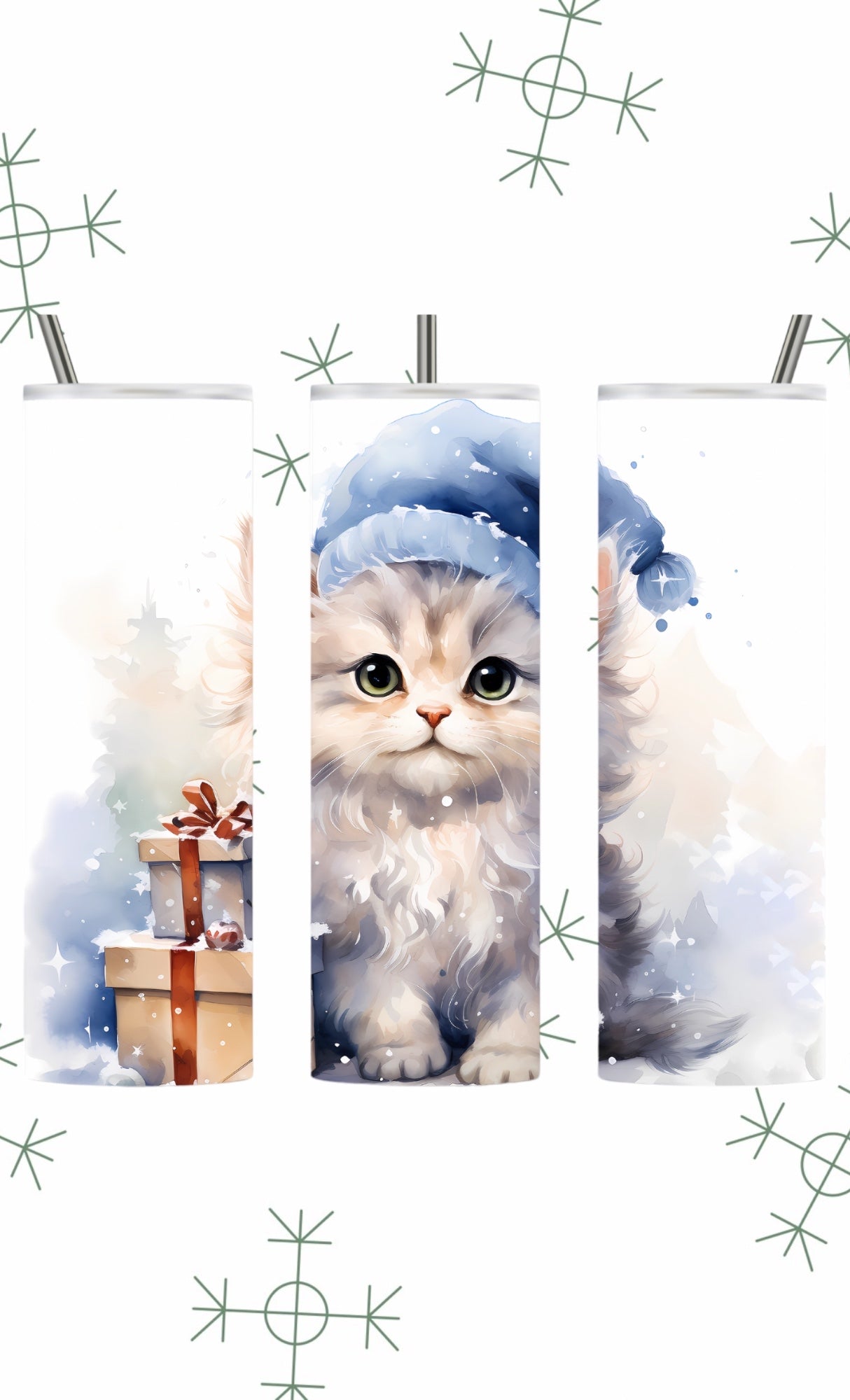 Christmas kitten 20oz tumbler