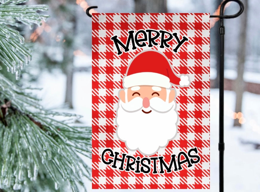 Santa merry Christmas 12x18 garden flag