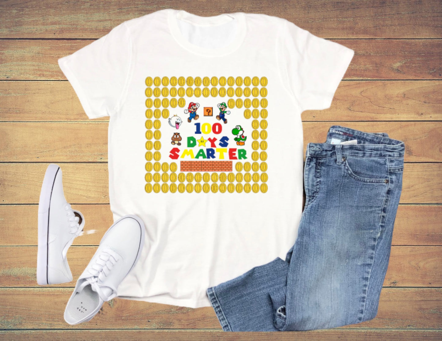 100 days smarter youth tshirt