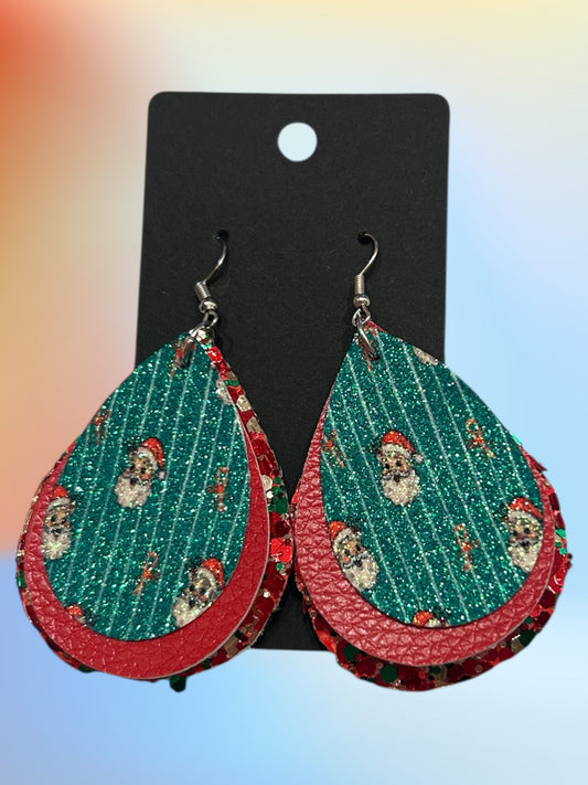 Santa 3faux earrings