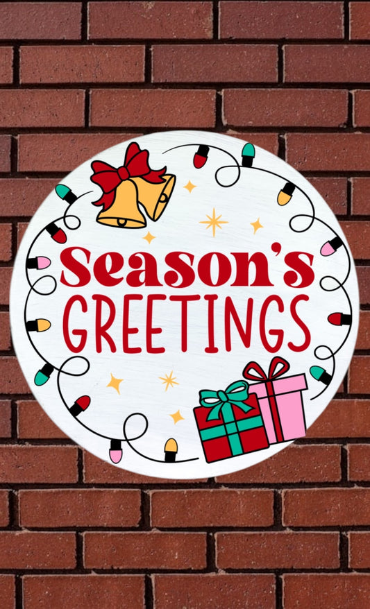 Seasons greetings 10in round
